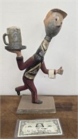 1950s Blatz Beer Bottle Guy Running Waiter Metal