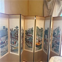 8 Panel Asian Screen