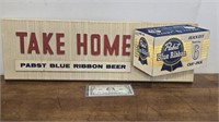 Pabst Blue Ribbon PBR Beer "Take Home" 6 can-pak