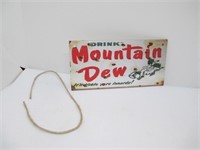 FUNNY WOODEN MOUNTAIN DEW SIGN