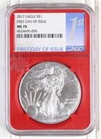 2017 Silver Eagle 1 oz NGC MS 70 1st Day