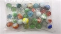 Sealed Bag 3 Dozen Vintage Marbles