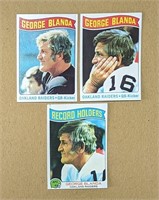3 1975 Topps George Blanda HOFer Cards