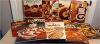 Assorted Cookbooks With Recipe Box & Cards