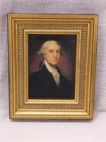 George Washington printed portrait in frame, 4.5"