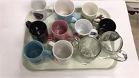 Tray of mugs (tray not included)