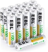 EBL 16-Pack AAA Batteries 1100mAh High Capacity