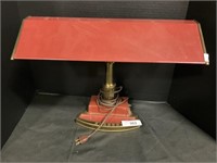 Retro Red Metal Desk Lamp.