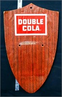 Vntg 14x8 cardstock Double Cola shield sign
