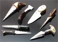 (7) MINIATURE DIXIE ROSE HAND MADE KNIVES, 2’’