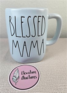 Rae Dunn Blue Blesses Mama Mug
