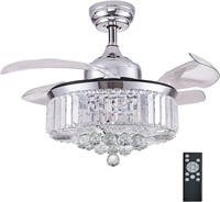 42" 3LED Light Ceiling Fan Silver