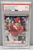 2019 Topps Chrome Shohei Ohtani Sapphire PSA 9