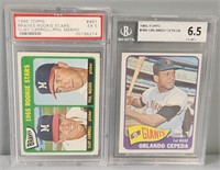 1965 Topps Cepeda & Niekro RC Stars Graded