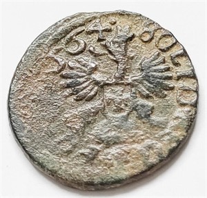 Poland 1664 John Kazimir  SOLIDUS coin