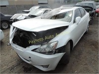 2008 Lexus IS250 JTHBK262485085168 White