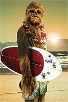 Star Wars Chewbacca  Surfboard Art Print 36x24