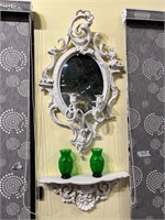 Ornate Wood Wall Frame and Shelf