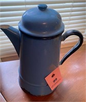 Vintage porcelain blue hinged pitcher Poland