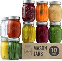 $12  Paksh Mason Jars with Lids - 5 Pack  16 Oz