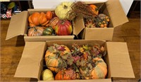 3 - Boxes of Pumpkins and Fall Decor