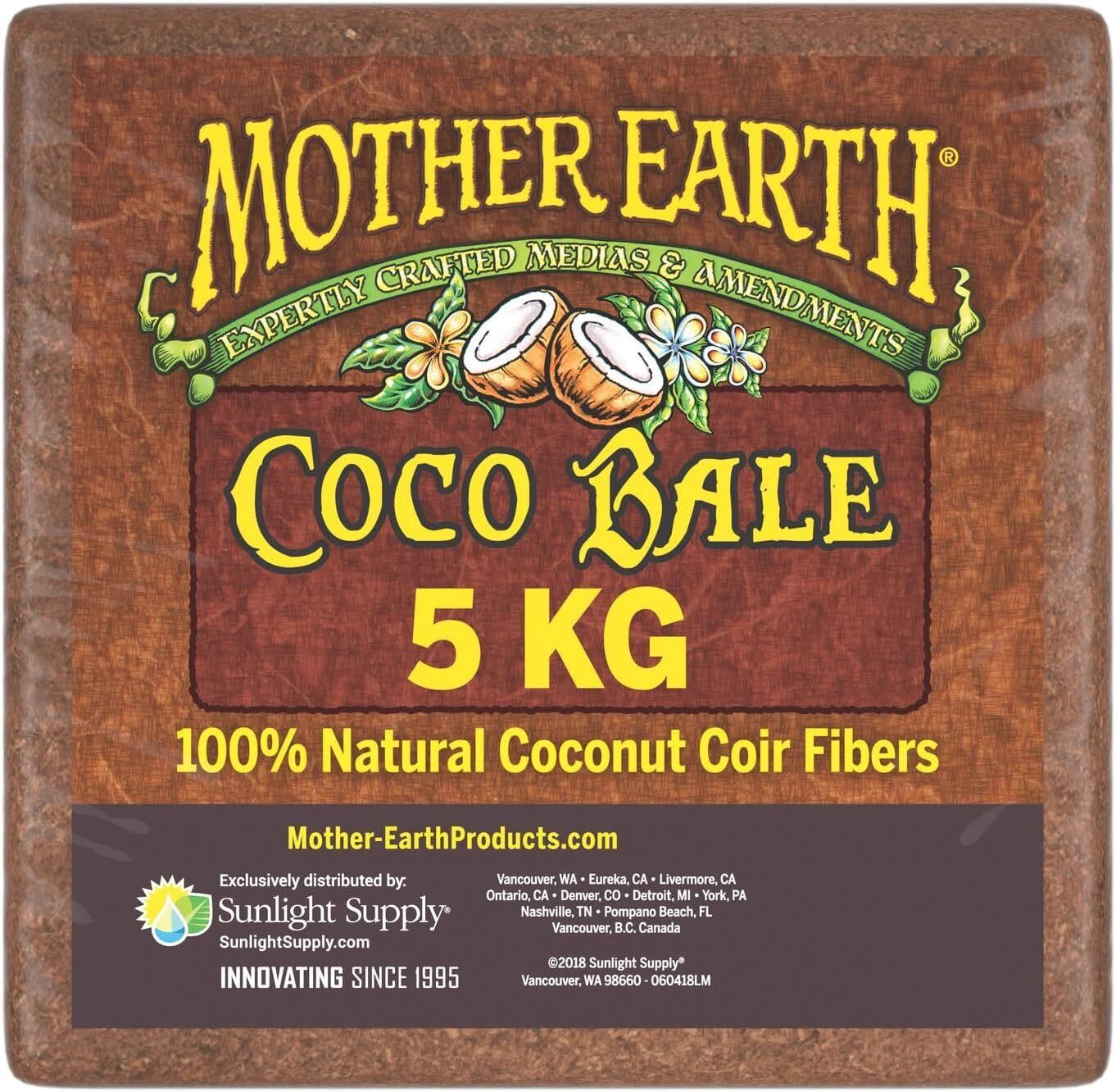 Mother Earth Coco Bale  100% Natural  5 kg.