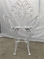 Wrought iron peacock chairs set of four