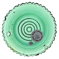 LEE/ROSE NO. 374 CUP PLATE, green, 22 scallops