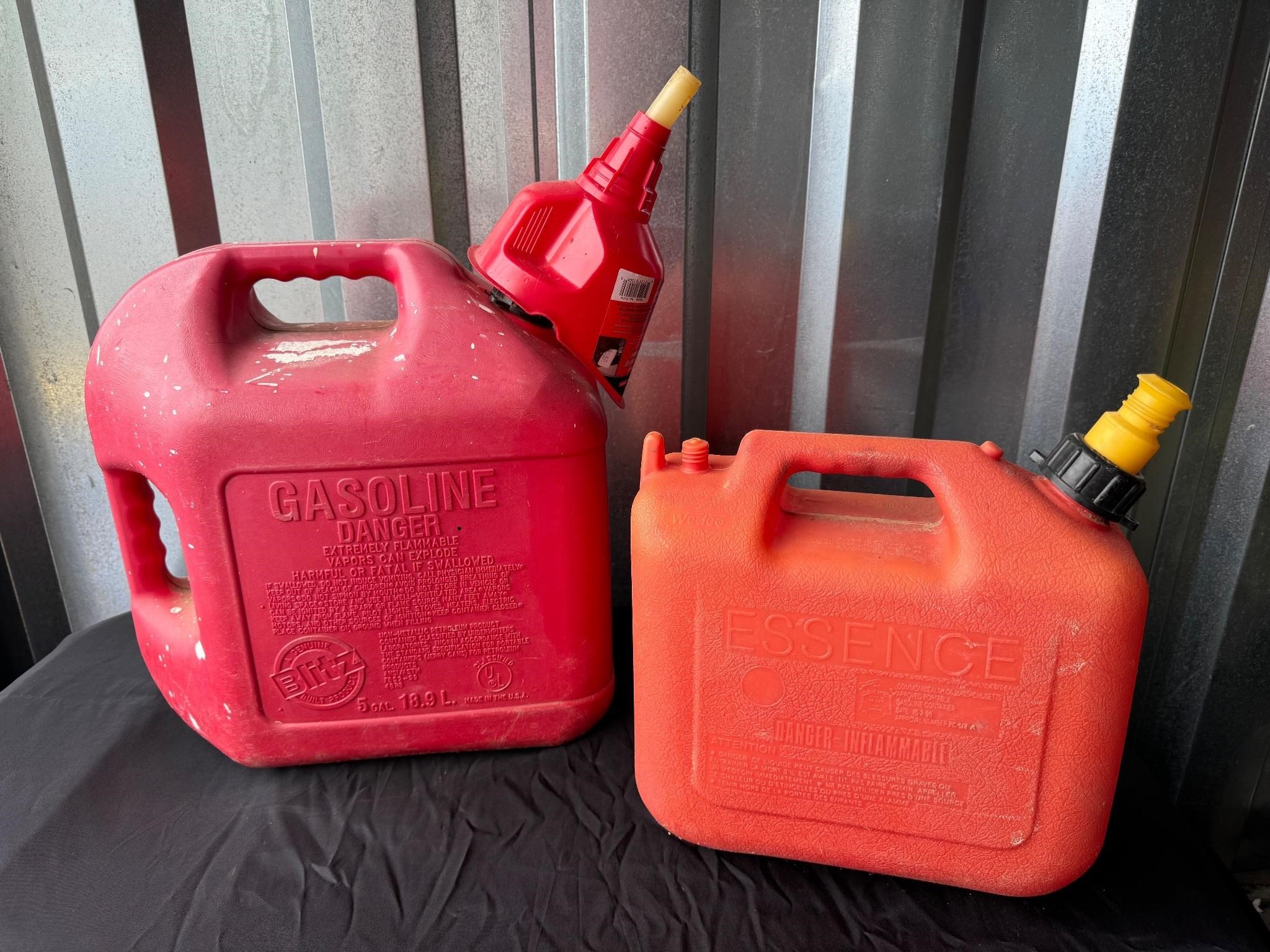 Two 5 Gallon Gas Canisters