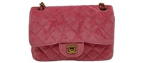Pink Velvet Mini Flap Bag