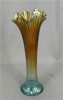 N's Fine Rib 12" vase - sapphire