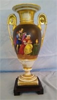 Ceramic Shakespeare style Urn With wooden stand