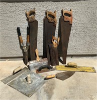 4 Hand Saws, Drywall Tools, Hedge Trimmers +