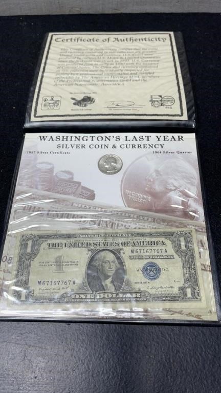 Washington's Last Year Silver Coin & Currency