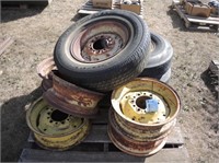 Pallet of 6 Bolt Imp. Wheels & Tires #