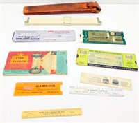 Lot of Vintage Advertising Rulers & Calculators -