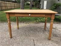 Nice oak handmade one drawer table