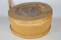 Old Wood Cheese Box with Flour Label