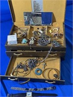 Assorted Jewelry And Box