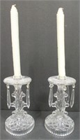 Crystal Candleholders w/Prisms