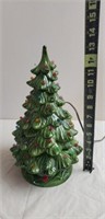 Ceramic Christmas Tree (missing some Orniments)