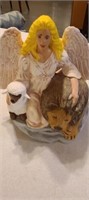 Angel With Lamb and Lion Figurine