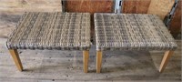 (2) Resin Wicker Benches
