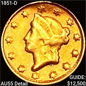 1851-D Rare Gold Dollar
