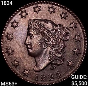 1824 Coronet Head Cent