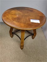 wooden end table round