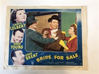 Bride for Sale original 1949 vintage lobby card