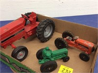 3 assorted tractors