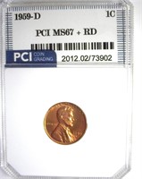 1959-D Cent MS67+ RD LISTS $2750