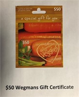 $50 Wegman's Gift Card